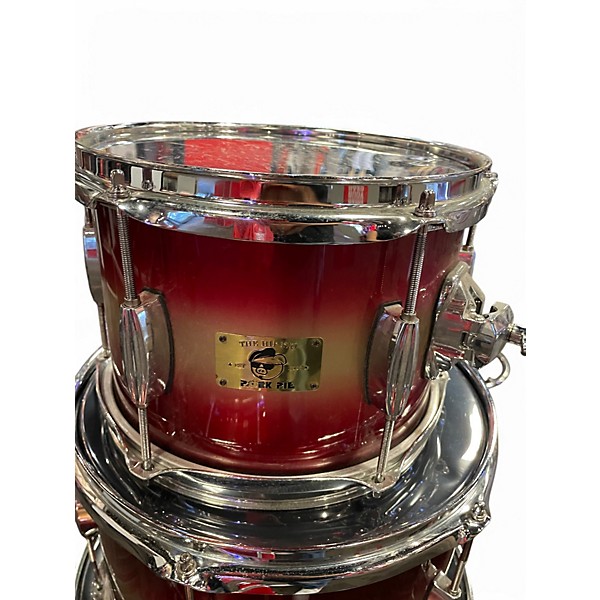 Used Pork Pie 4 Piece Hip Pig Red and Gold Duco Drum Kit
