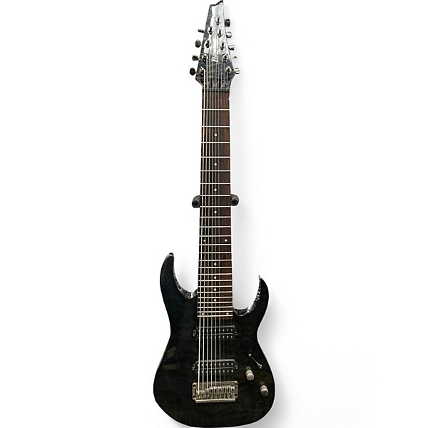 Used Ibanez RG9QM 9 String Black Solid Body Electric Guitar