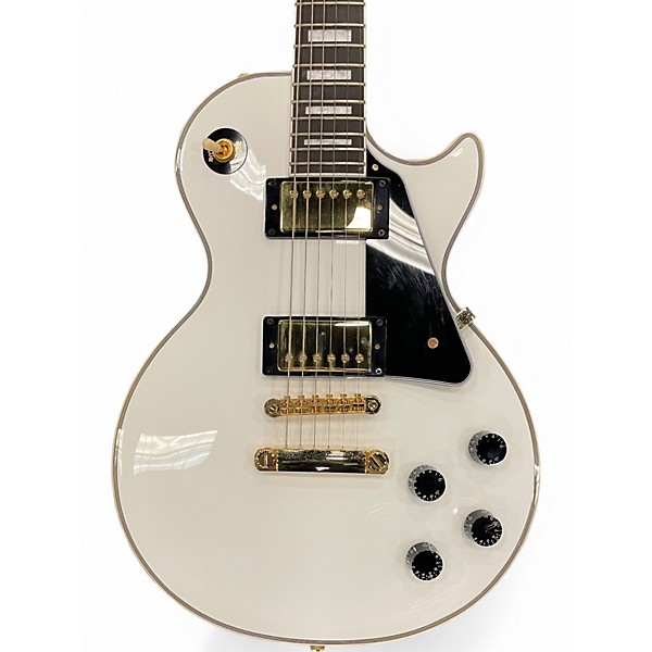 Used Epiphone Les Paul Custom Alpine White Solid Body Electric Guitar