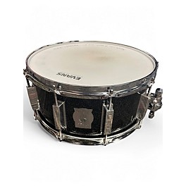 Used WFLIII Drums 6.5X14 Aluminum 6.5 x 14 Snare w/ Trick throwoff and WFL Hardware Black Galaxy Sparkle Drum