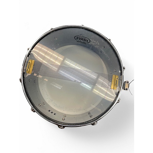 Used WFLIII Drums 6.5X14 Aluminum 6.5 x 14 Snare w/ Trick throwoff and WFL Hardware Black Galaxy Sparkle Drum