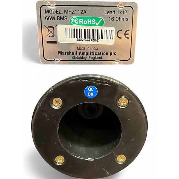 Used Marshall MHZ112A 1x12 Angled Guitar Cabinet