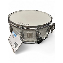 Used Trick 5.5X14 Buddy Rich Anniversary Snare White Marine Pearl Drum
