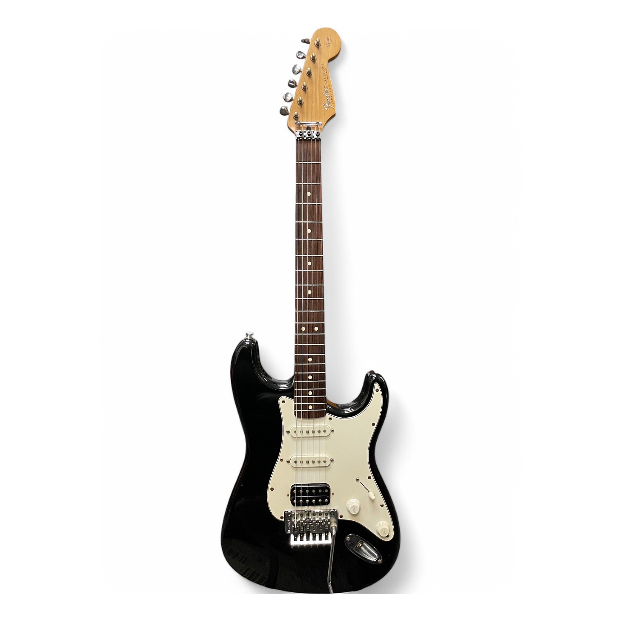 Used Fender SQUIER SERIES STANDARD STRAT Black Solid Body Electric