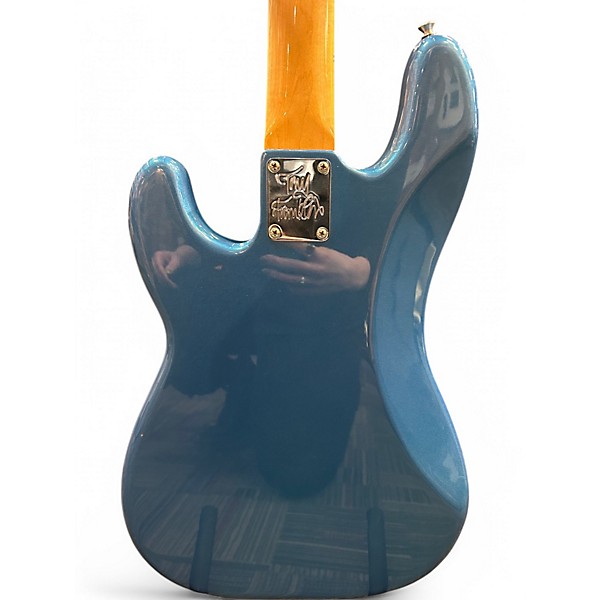 Used Fender Tony Franklin Signature Fretless Precision Bass Blue Electric Bass Guitar