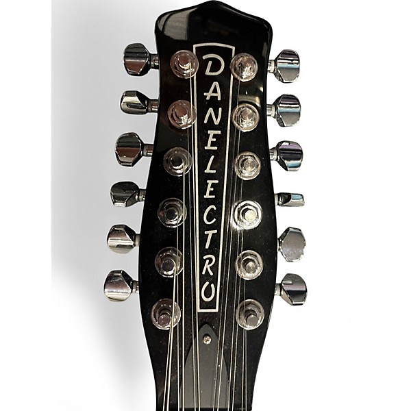 Used Danelectro 12SDC 12-String Black Solid Body Electric Guitar