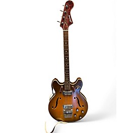 Vintage 1970s Harmony H-27 Amber Electric Bass Guitar