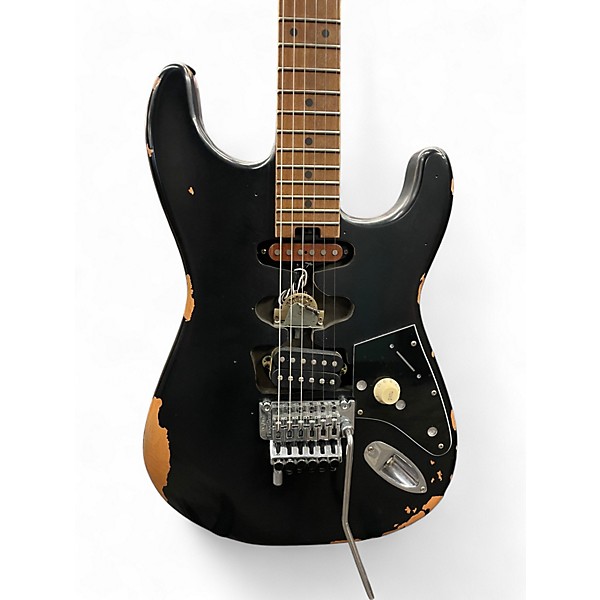 Used EVH FRANKENSTEIN RELIC Black Solid Body Electric Guitar