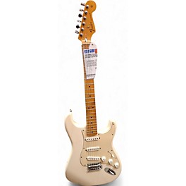 Used Fender Standard Stratocaster Antique White Solid Body Electric Guitar