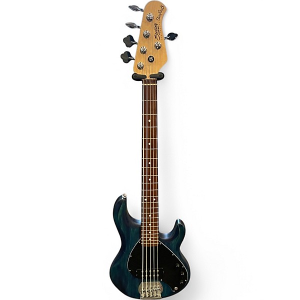 Used Sterling by Music Man StingRay5 SUB Series Trans Blue Satin Electric Bass Guitar