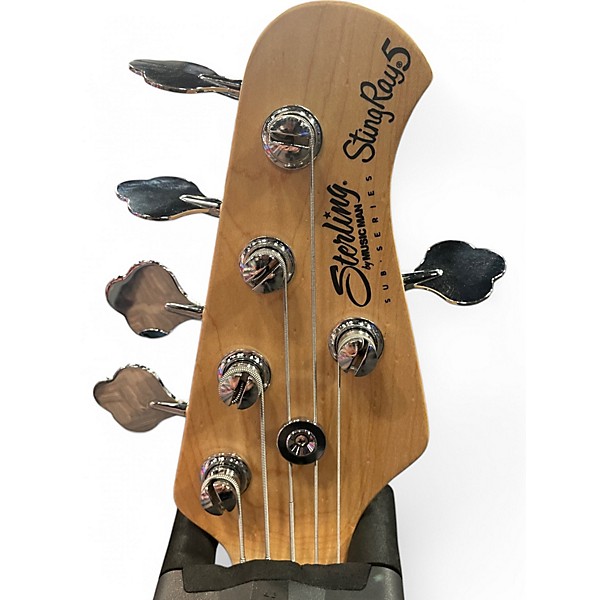 Used Sterling by Music Man StingRay5 SUB Series Trans Blue Satin Electric Bass Guitar