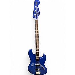 Used Squier Jazz Bass Standard Series Metallic Blue Electric Bass Guitar