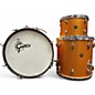 Used Gretsch Drums 3 Piece Round Badge Bop Orange Sparkle Drum Kit thumbnail