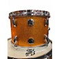 Used Gretsch Drums 3 Piece Round Badge Bop Orange Sparkle Drum Kit