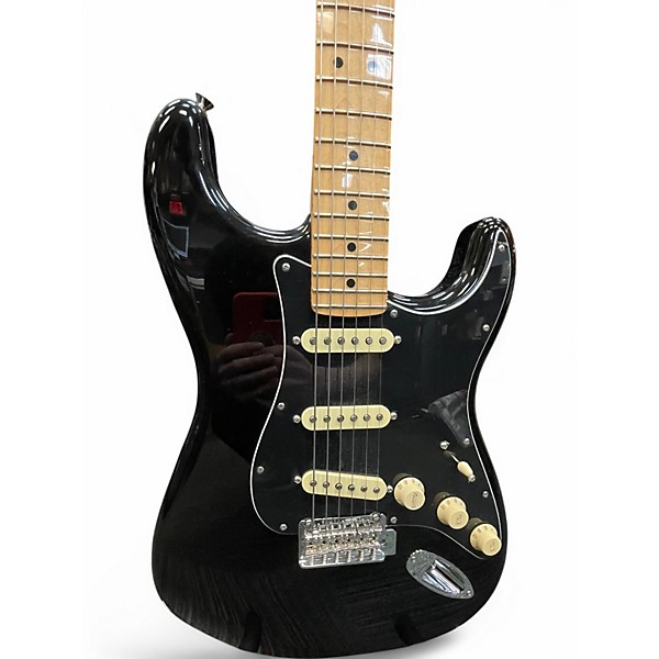 Used Fender Player One Stratocaster Black Solid Body Electric Guitar