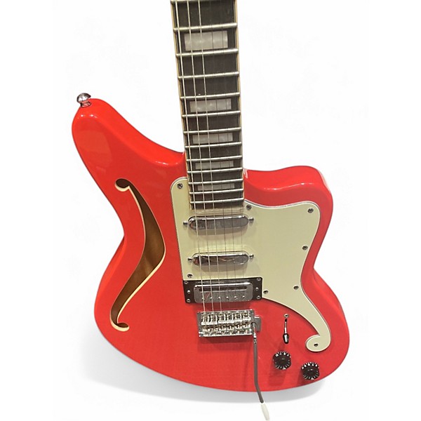 Used D'Angelico Premiere Bedford SH Orange Hollow Body Electric Guitar