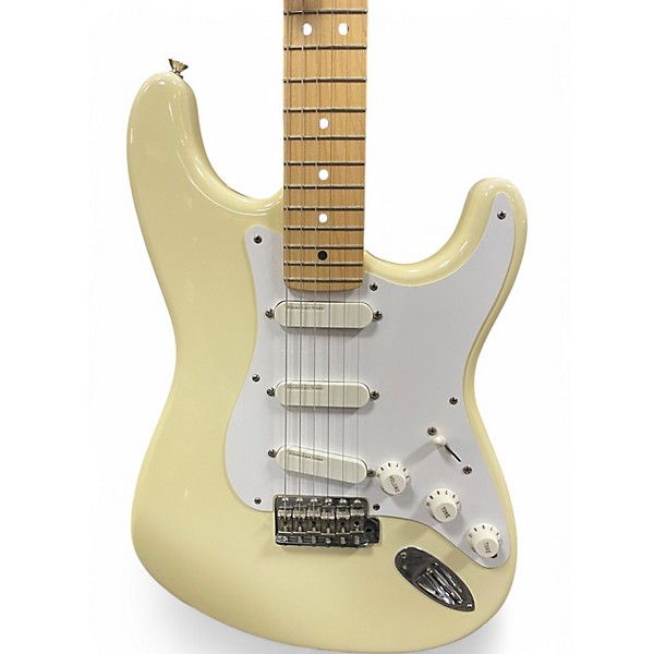 Vintage 1998 Fender Eric Clapton Stratocaster White Solid Body Electric Guitar