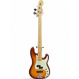 Used Fender American Elite Precision Bass Tobacco Sunburst Electric Bass Guitar