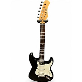 Used Stagg 3 PICKUP DOUBLE CUT Black Solid Body Electric Guitar