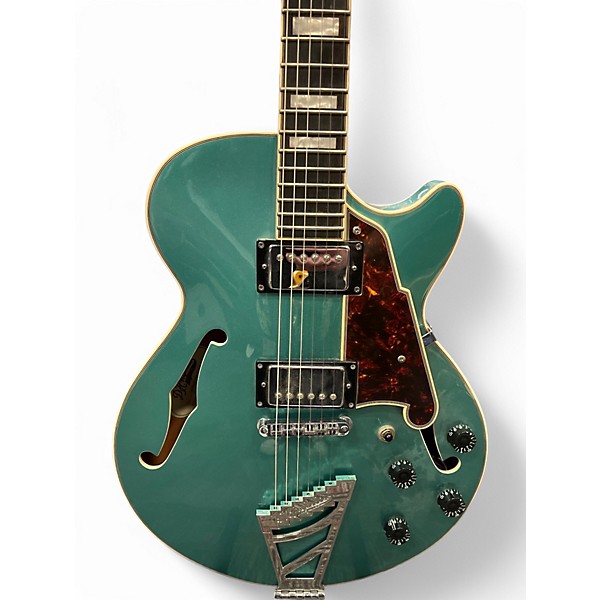 Used 2023 D'Angelico Premier Series SS Turquoise Hollow Body Electric Guitar