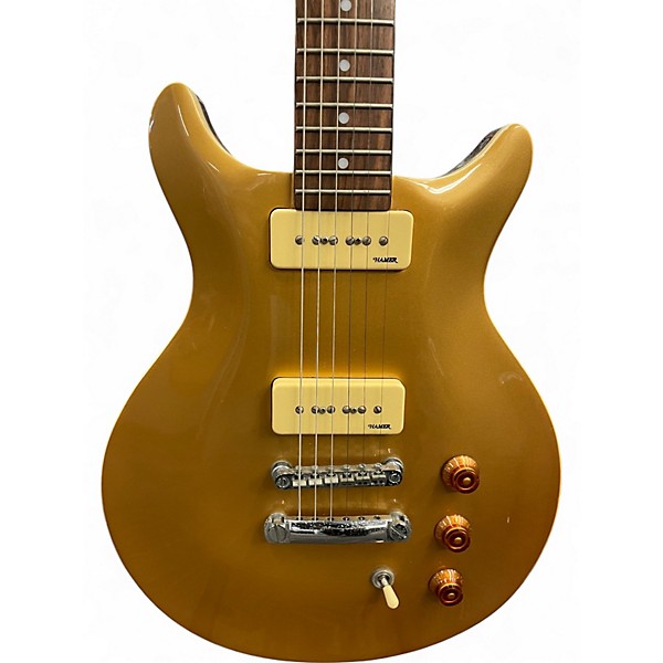 Used Hamer sunburst a/t p90 Gold Solid Body Electric Guitar