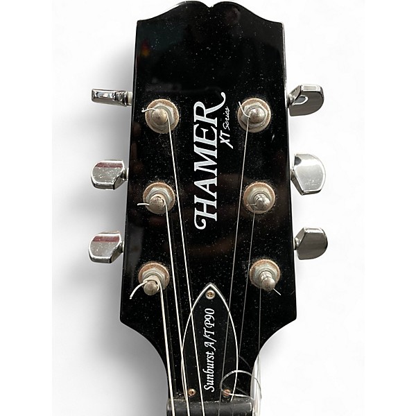 Used Hamer sunburst a/t p90 Gold Solid Body Electric Guitar