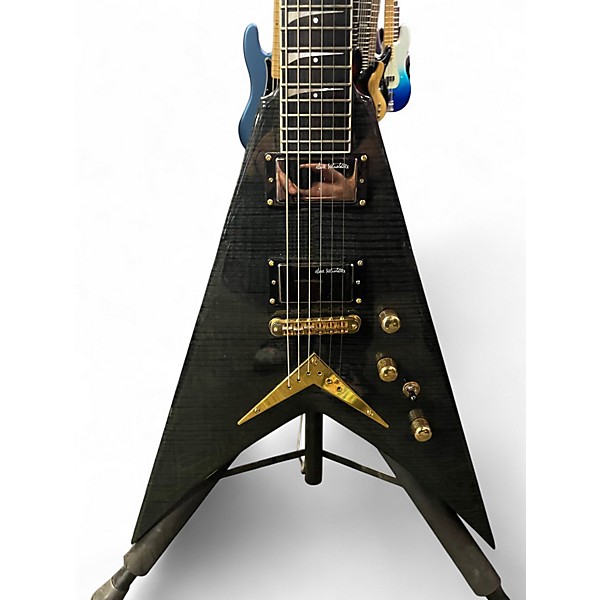 Used Dean DAVE MUSTAINE LTD ED V Trans Black Solid Body Electric Guitar
