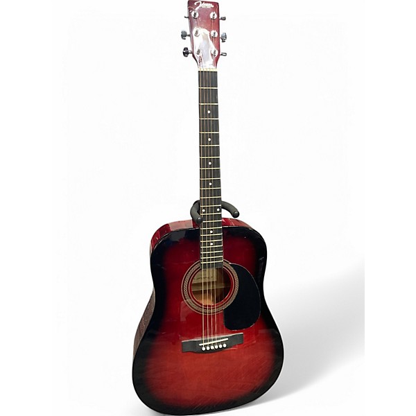 Used Johnson JG-610-R Red Burst Acoustic Guitar