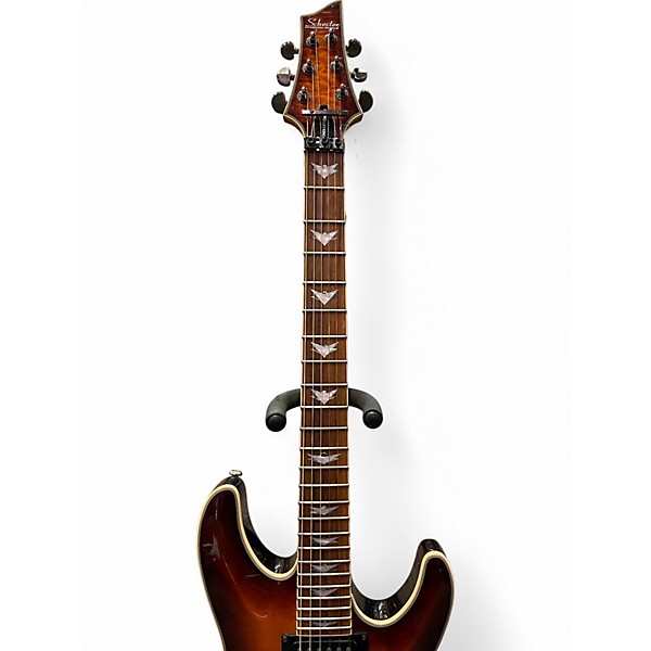 Used Schecter Guitar Research Omen Extreme 6 Floyd Rose Brown Sunburst Solid Body Electric Guitar