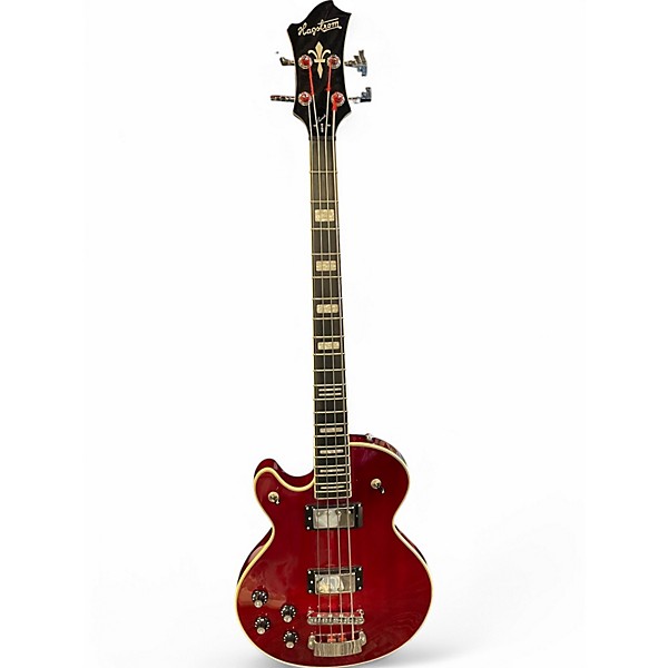Used Hagstrom Viking Left Handed 2 Tone Sunburst Electric Bass Guitar