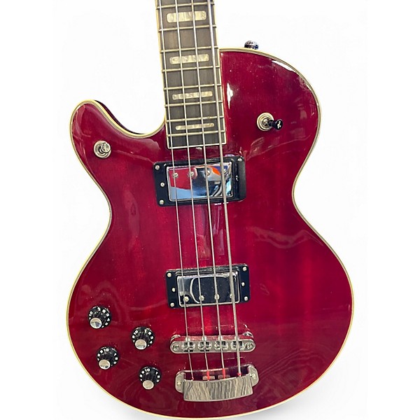 Used Hagstrom Viking Left Handed 2 Tone Sunburst Electric Bass Guitar