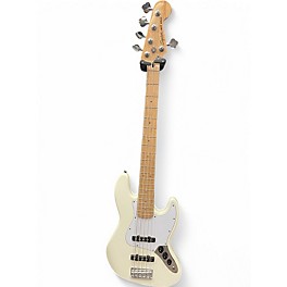 Used Squier Affinity Jazz Bass V 5 String White Electric Bass Guitar