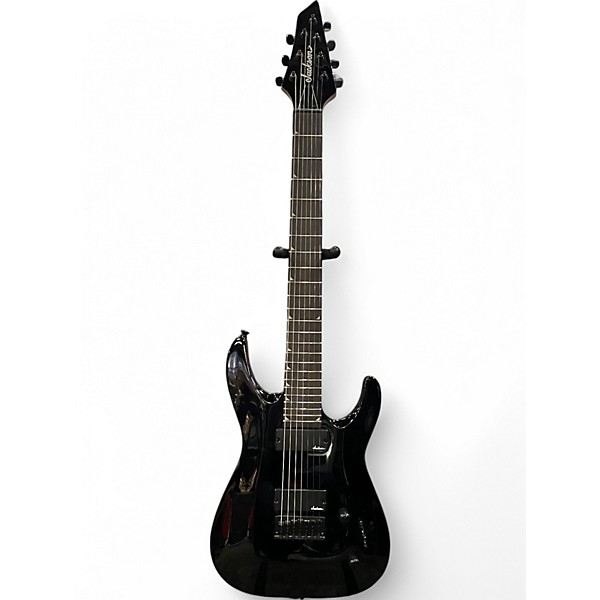 Used Jackson JS22-7 Dinky 7 String Black Solid Body Electric Guitar