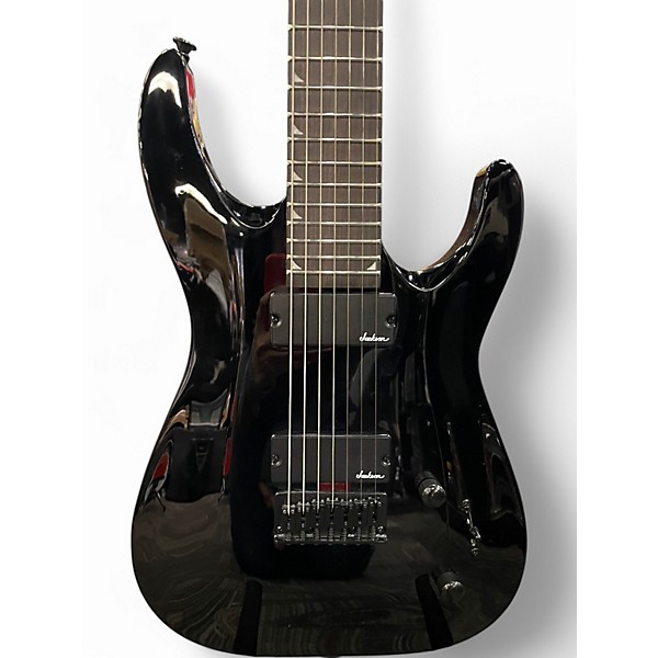 Used Jackson JS22-7 Dinky 7 String Black Solid Body Electric Guitar