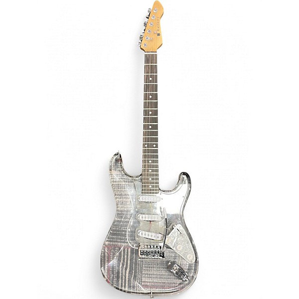 Used Rafferty ACRYLIC S STYLE Clear Solid Body Electric Guitar