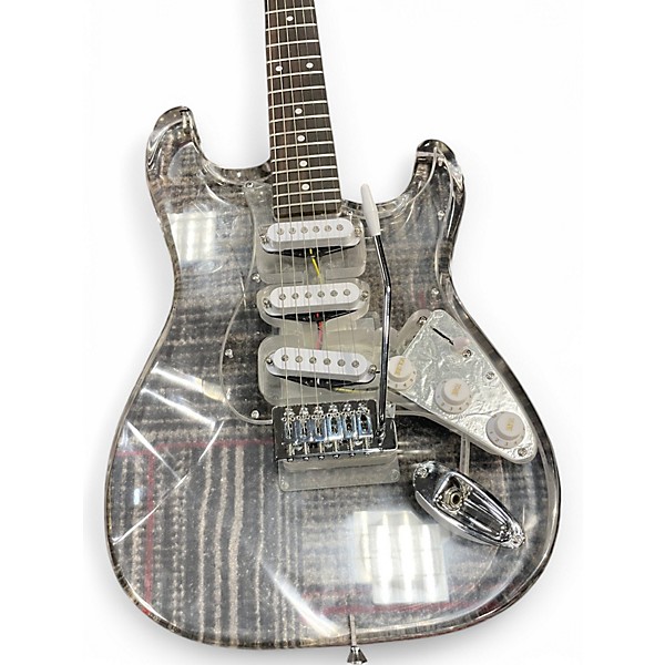 Used Rafferty ACRYLIC S STYLE Clear Solid Body Electric Guitar