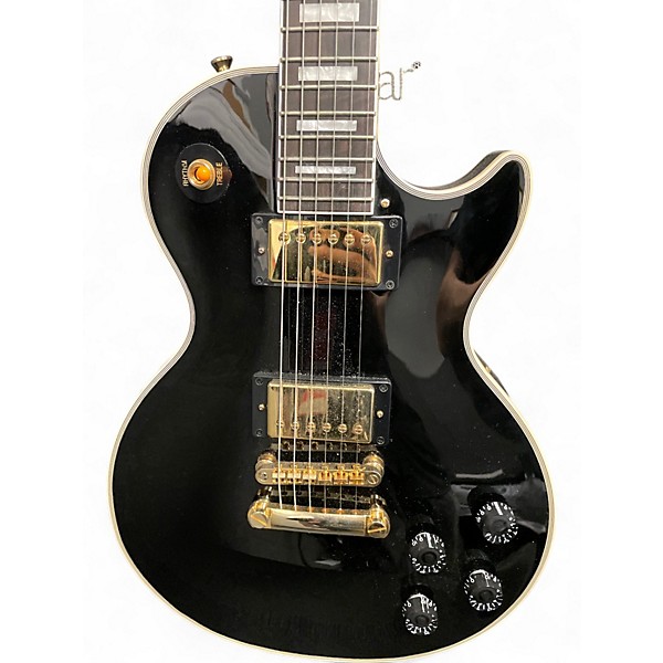 Used 2023 Epiphone Les Paul Custom Ebony Solid Body Electric Guitar