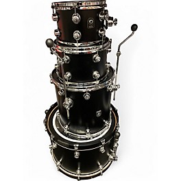 Used 2020 Natal Drums 4 Piece CAFE RACER 59 TULIPWOOD/WALNUT MATTE BLACK Drum Kit