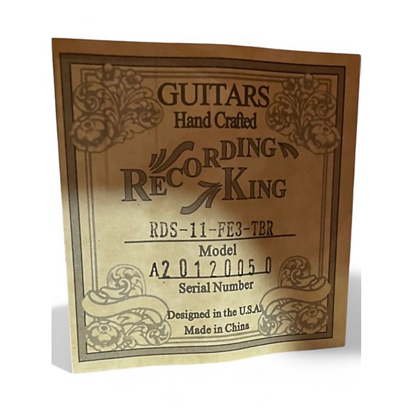 Used Recording King RDS11 sunburst Acoustic Electric Guitar