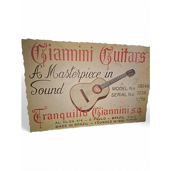 Used Giannini GS240 Natural Acoustic Guitar