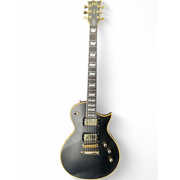 Used ESP LTD EC1000 Deluxe Black and Gold Solid Body Electric Guitar