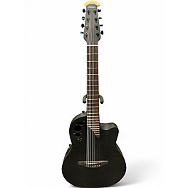 Used Ovation ELITE 1788TX 8 String Black Acoustic Electric Guitar