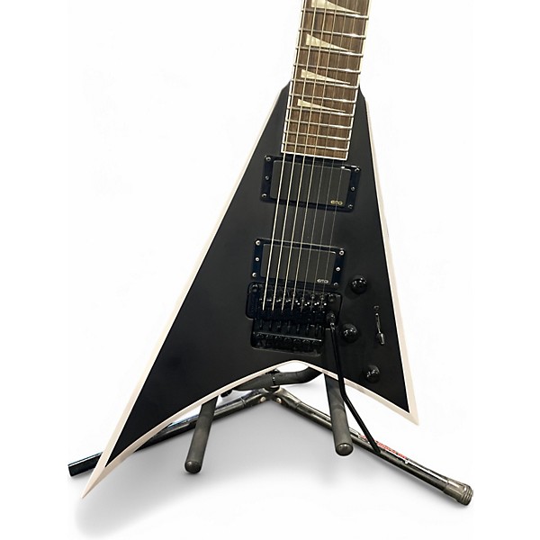 Used 2023 Jackson RRX14-mg7 Black with Silver Pinstripes Solid Body Electric Guitar