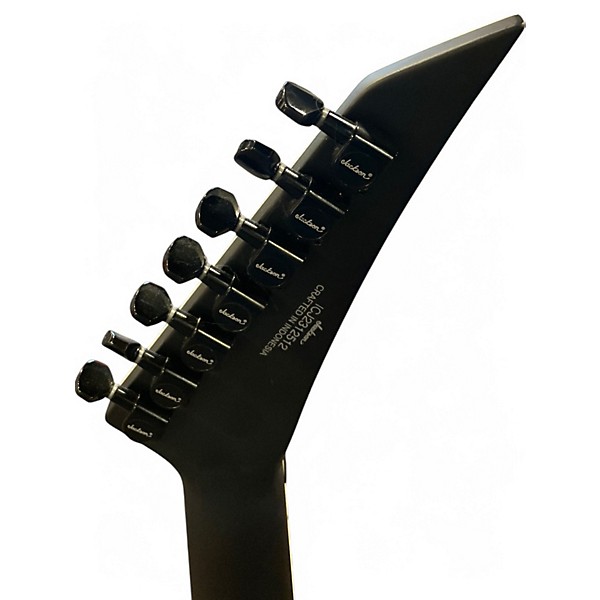 Used 2023 Jackson RRX14-mg7 Black with Silver Pinstripes Solid Body Electric Guitar