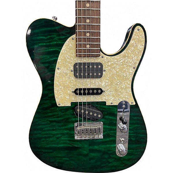 Used 2010 Tom Anderson Hollow T Classic QUILTED GREEN FOREST Hollow Body Electric Guitar
