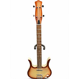 Used Danelectro LONGHORN BROWN Electric Bass Guitar