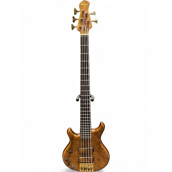 Used Pavel TZACK DELUXE 5 LEFT HANDED MYTLE BURL Electric Bass Guitar