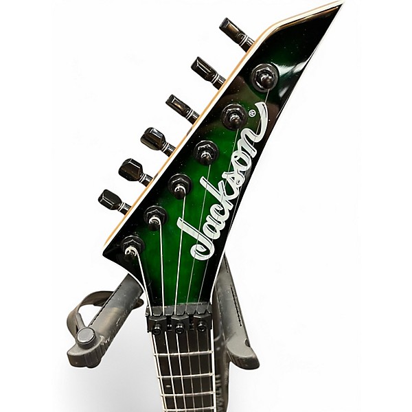 Used Jackson Pro Plus Series Dinky DKAQ  Emerald Green Solid Body Electric Guitar