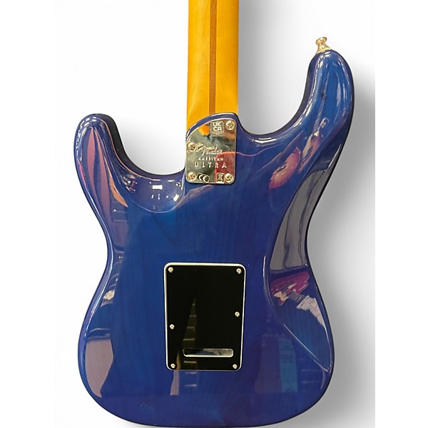 Used 2021 Fender American Ultra Stratocaster denim Solid Body Electric Guitar