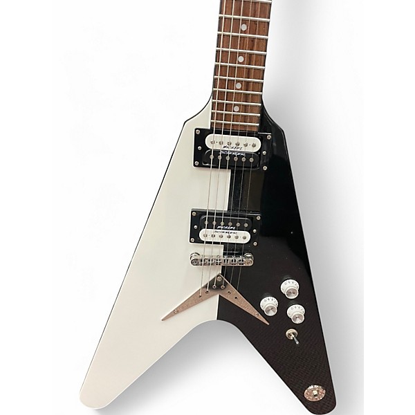 Used Dean Michael Schenker Standard Custom Black and White Solid Body Electric Guitar